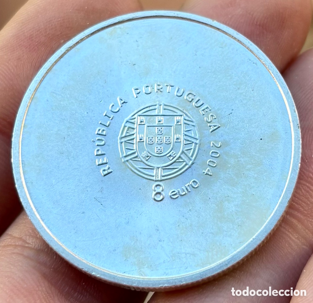 Monedas antiguas de Europa: Moneda PLATA PORTUGAL 8 Euros 2004. &euro; Euro 2004