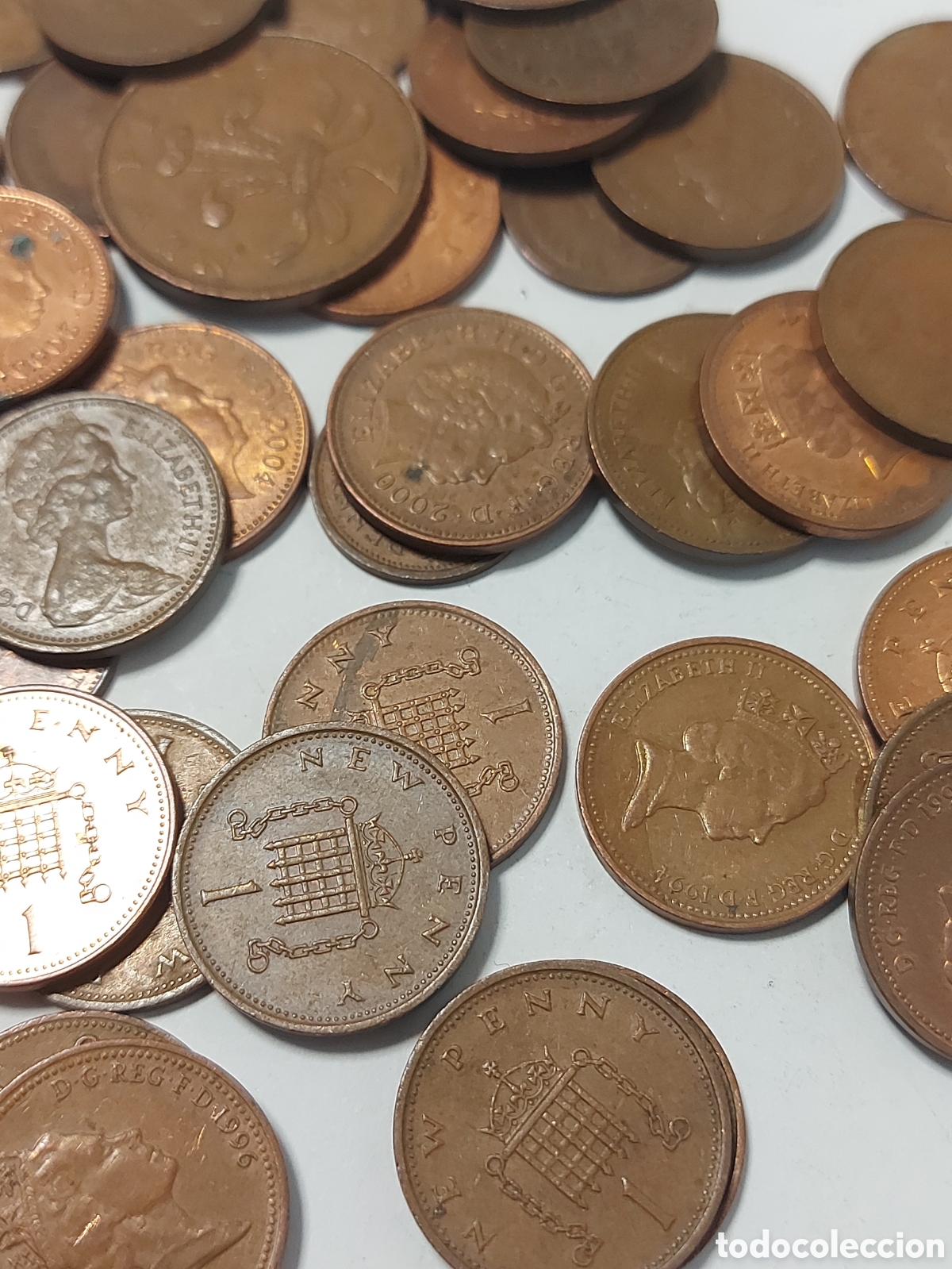 Monedas antiguas de Europa: Lote 40 monedas Inglaterra - Foto 1