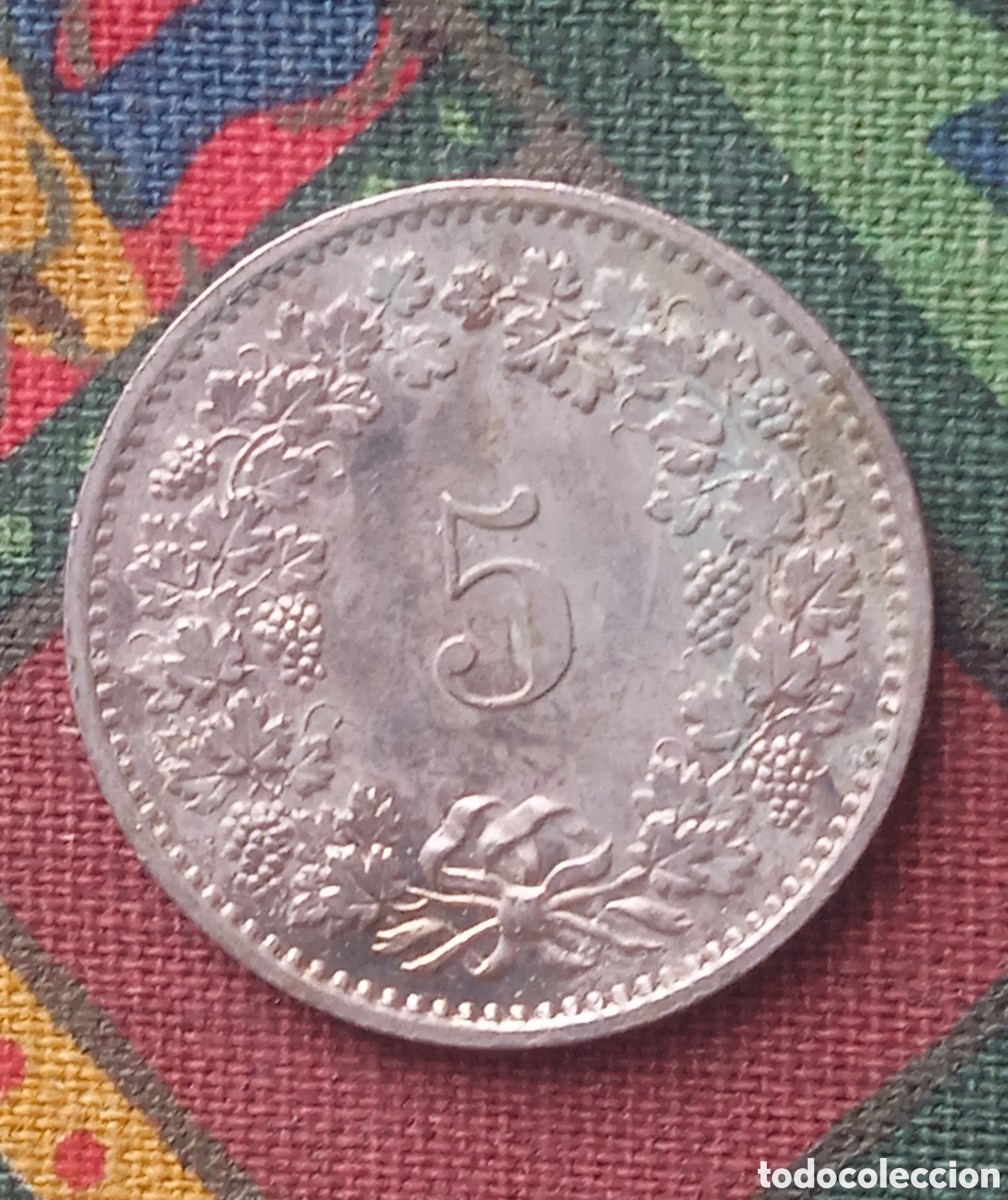 Monedas antiguas de Europa: Moneda 5 C&eacute;ntimos Suiza 1976 - Foto 2
