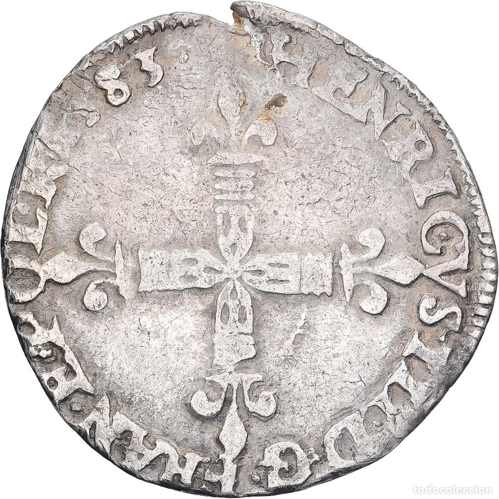 Alte M&uuml;nzen aus Europa: [#1508604] Francia, Henri III, 1/4 Ecu, 1583, Bayonne, Plata, MBC