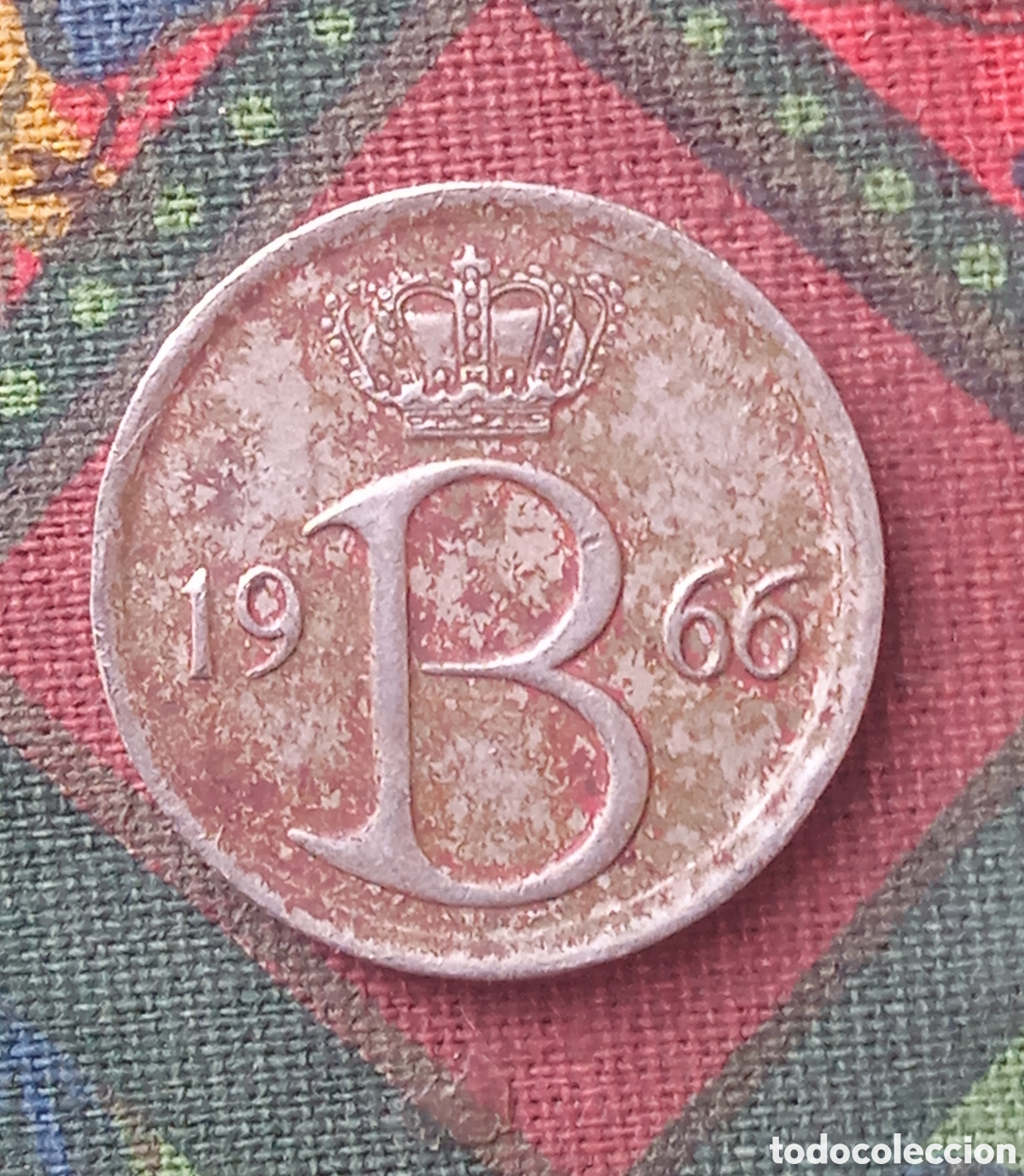 Monedas antiguas de Europa: Moneda 25 C&eacute;ntimos B&eacute;lgica 1966 - Foto 2