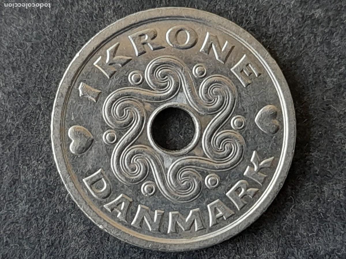 Alte M&uuml;nzen aus Europa: Moneda Reino de Dinamarca 1 Corona 2006 KM 873 EBC+ periodo reina Margarita II