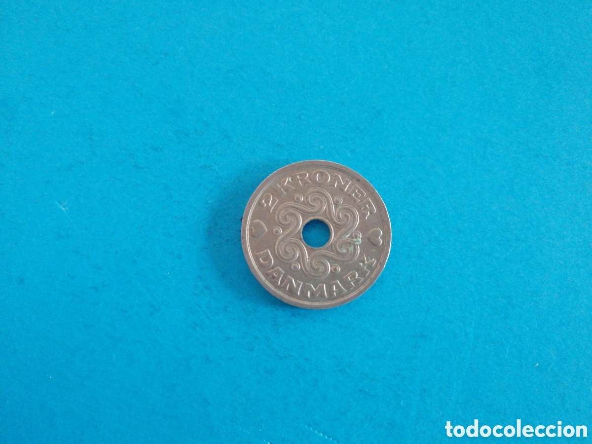 Monedas antiguas de Europa: 2 coronas de Dinamarca 1997 - Foto 2