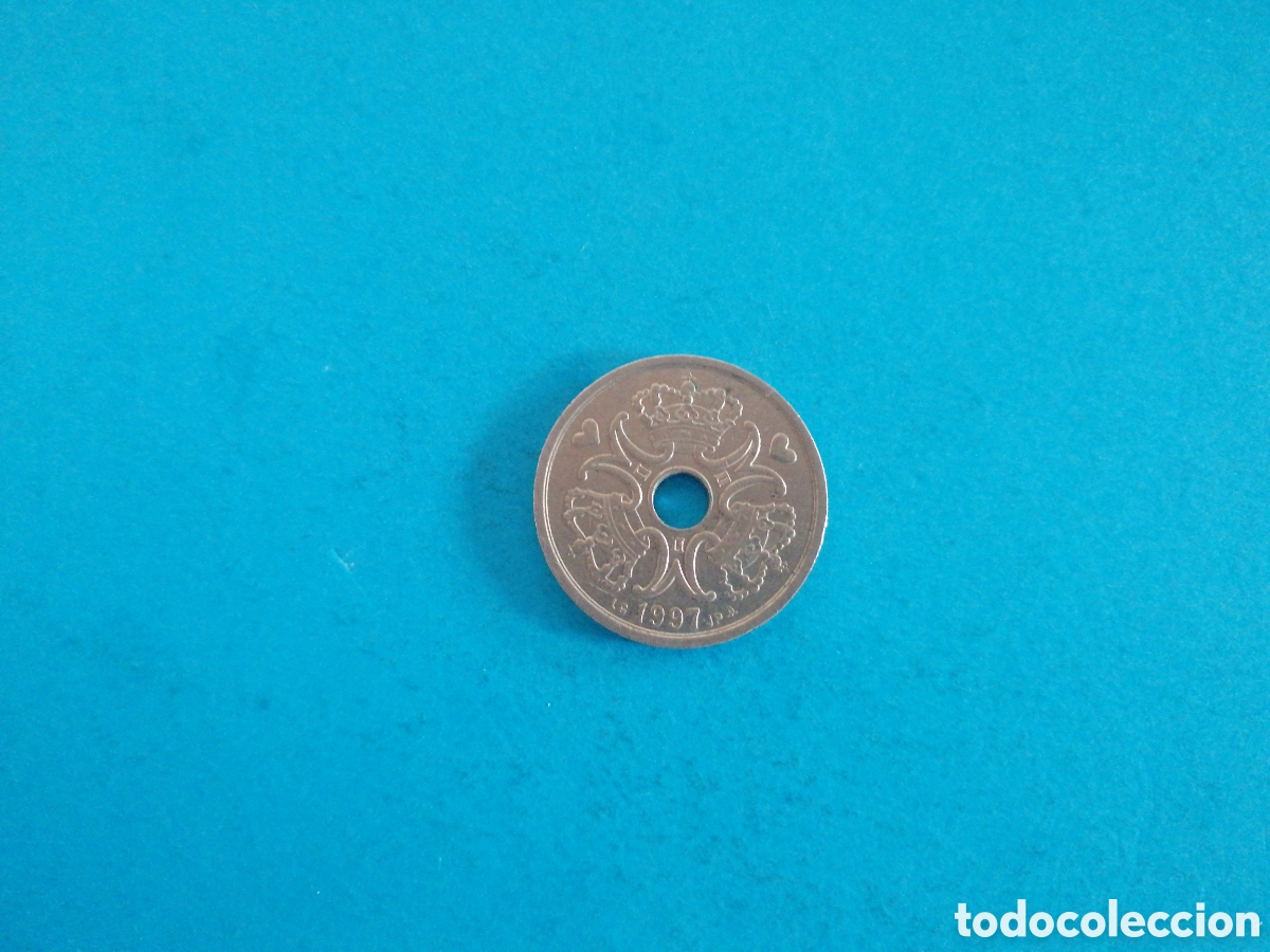 Monedas antiguas de Europa: 2 coronas de Dinamarca 1997 - Foto 1
