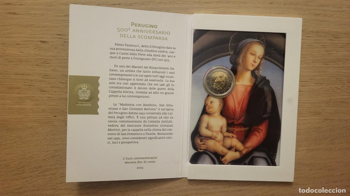 Monedas antiguas de Europa: CARTERA 2 EUROS CONM SAN MARINO 2023 PERUGINO