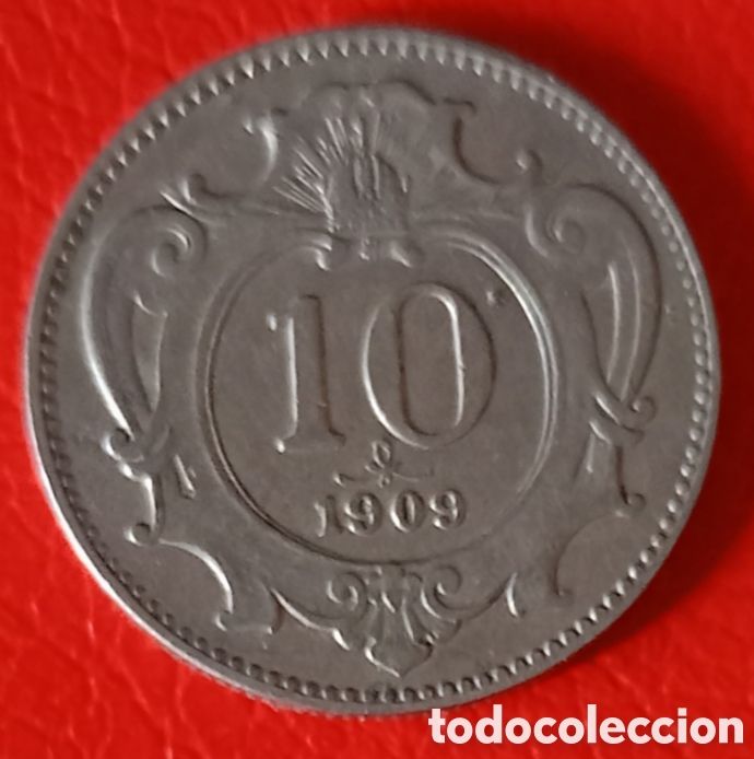Monedas antiguas de Europa: Austria 1909 - Moneda de 10 Heller - EBC - Foto 1