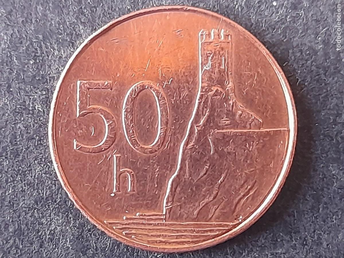 Alte M&uuml;nzen aus Europa: Moneda Republica Eslovaka, Eslovquia 50 Halierov 2007 Castillo de Dev&iacute;n KM 35 calidad MBC
