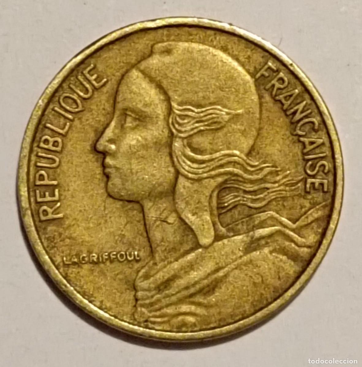 Monedas antiguas de Europa: Moneda de Francia 5 c&eacute;ntimos de 1966 - Foto 2