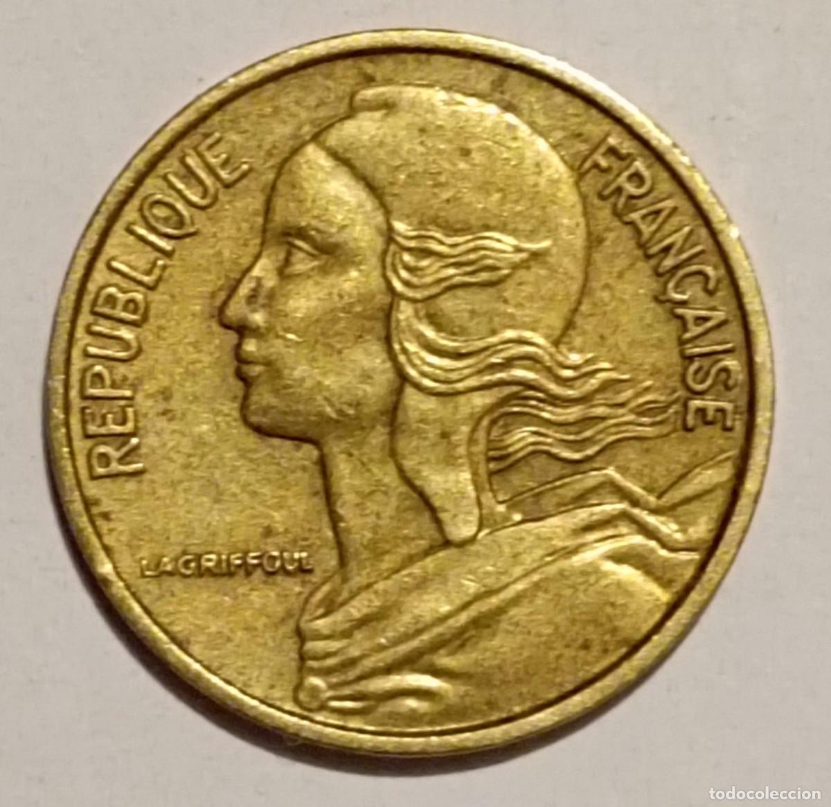 Monedas antiguas de Europa: Moneda de Francia 5 c&eacute;ntimos de 1966 -B - Foto 2