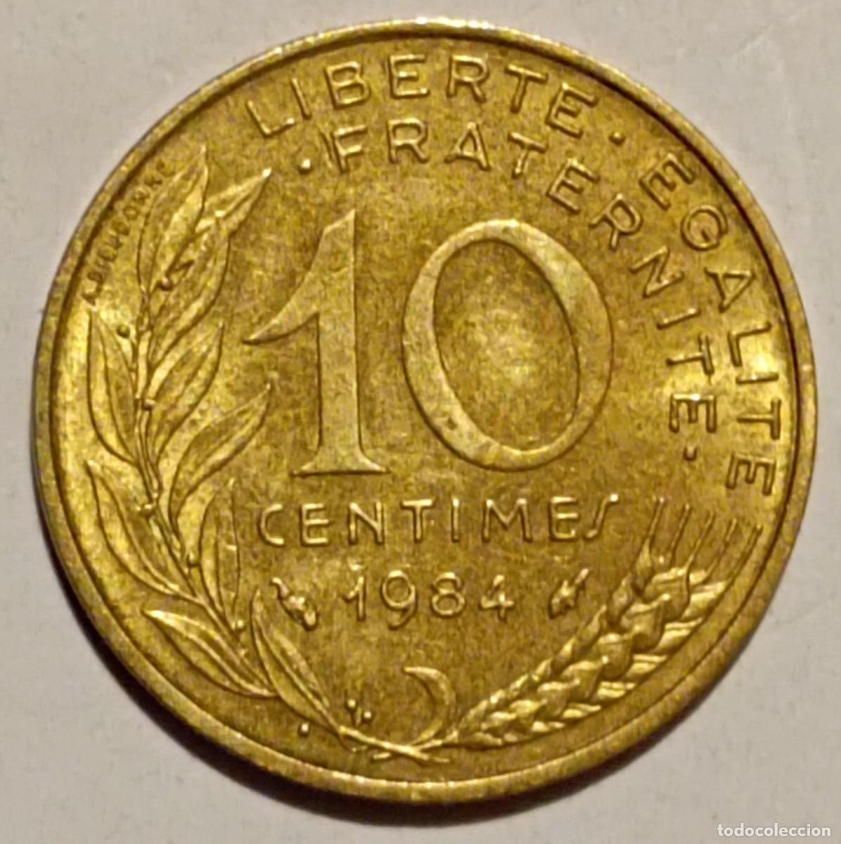 Monedas antiguas de Europa: Moneda de Francia 10 c&eacute;ntimos de 1984 - Foto 2