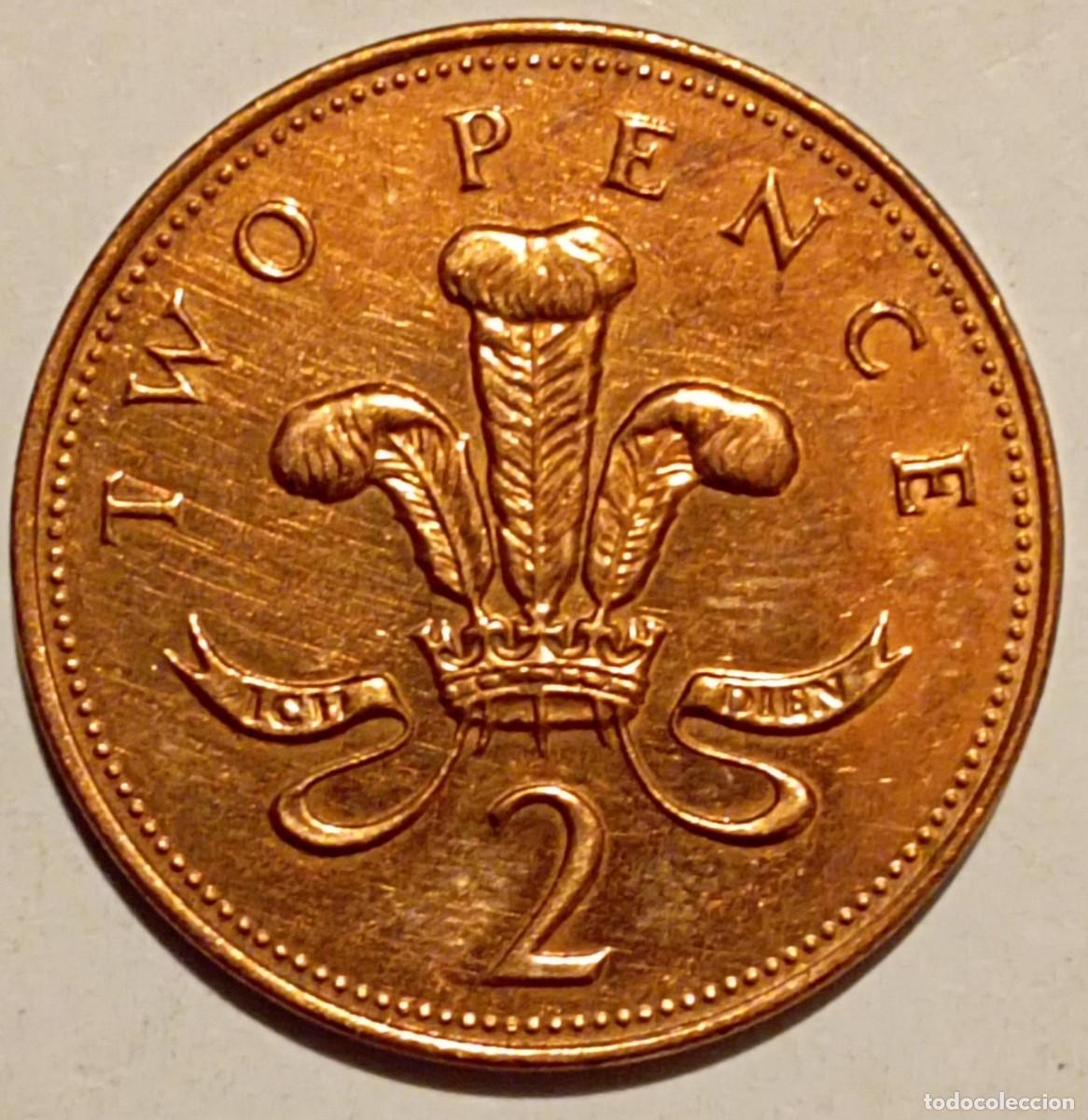 Monedas antiguas de Europa: Moneda de Inglaterra 2 peniques del 2000 - Foto 1