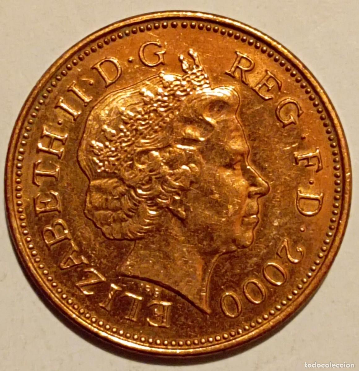 Monedas antiguas de Europa: Moneda de Inglaterra 2 peniques del 2000 - Foto 2