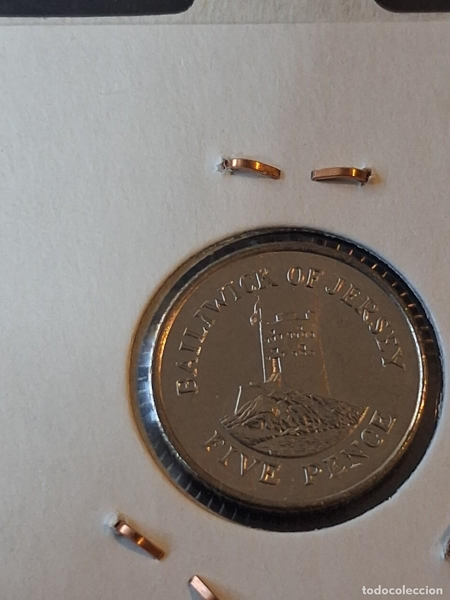 Monedas antiguas de Europa: Jersey 1993 5 penceUNC - Foto 2