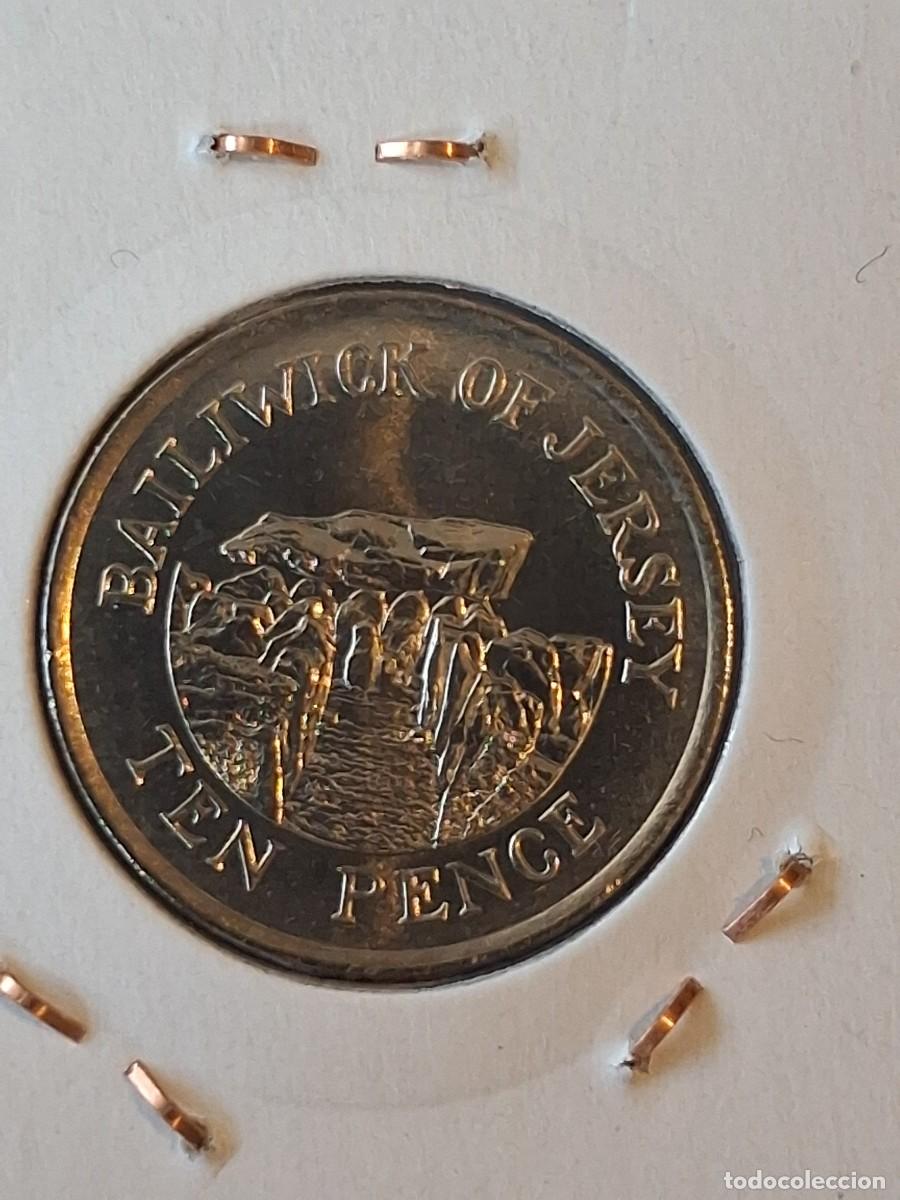 Monedas antiguas de Europa: Jersey 1992 10 pence UNC - Foto 2