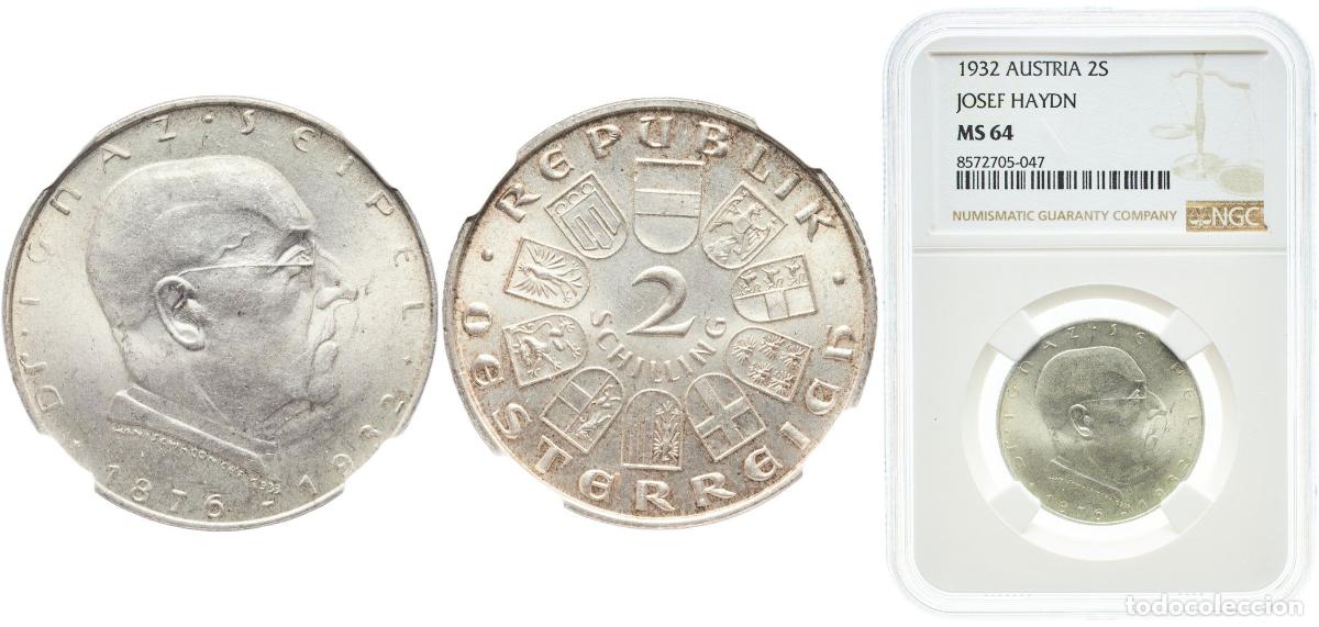 Alte M&uuml;nzen aus Europa: Austria First Republic 1933 2 Schillings (Ignaz Seipel) Silver (.640) Vienna Mint (400000) 12g NGC