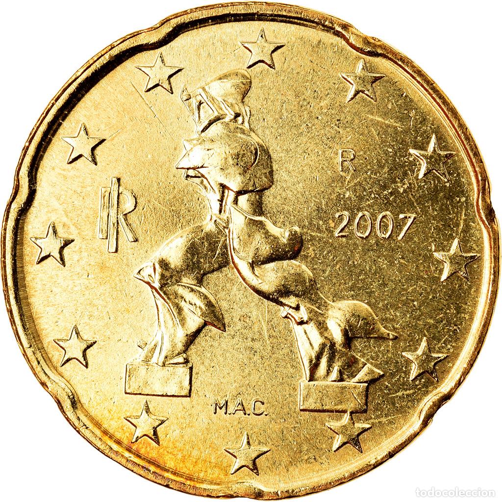 Monete antiche di Europa: [#792986] Italia, 20 Euro Cent, 2007, Rome, MBC+, Lat&oacute;n, KM:214