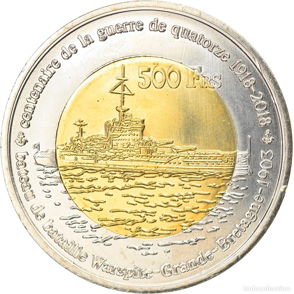 Moedas antigas da Europa: [#828853] Moneda, Francia, 500 Francs, 2018, Glorieuses, SC, Bimet&aacute;lico