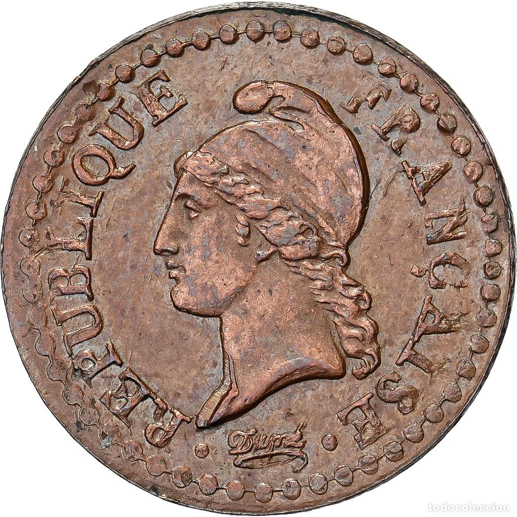 Alte M&uuml;nzen aus Europa: [#1508844] Francia, 1 Centime, Dupr&eacute;, AN 7, Paris, Cobre, EBC, Gadoury:76