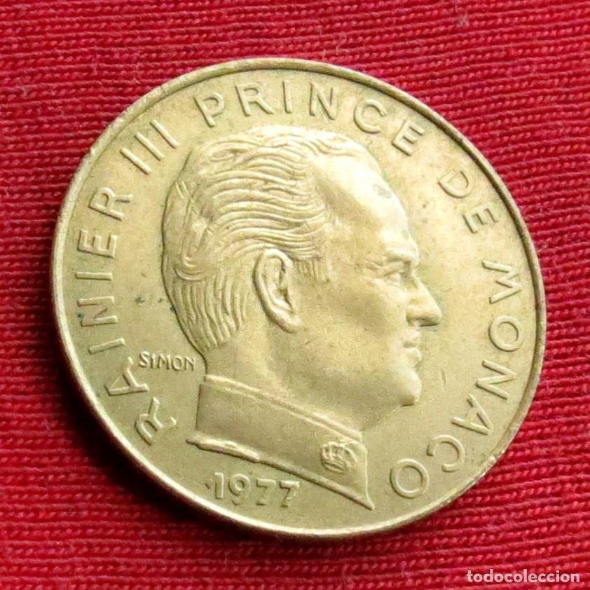 Monedas antiguas de Europa: Monaco 20 centimes 1977 - Foto 2