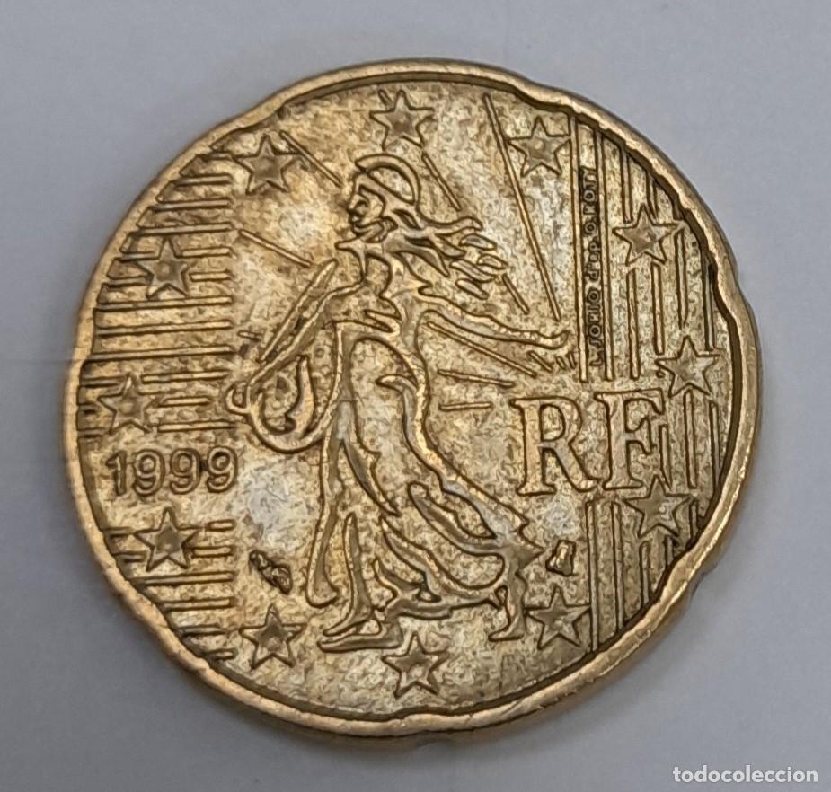 Monedas antiguas de Europa: Moneda de 20 c&eacute;ntimos del a&ntilde;o 1999 - Foto 2