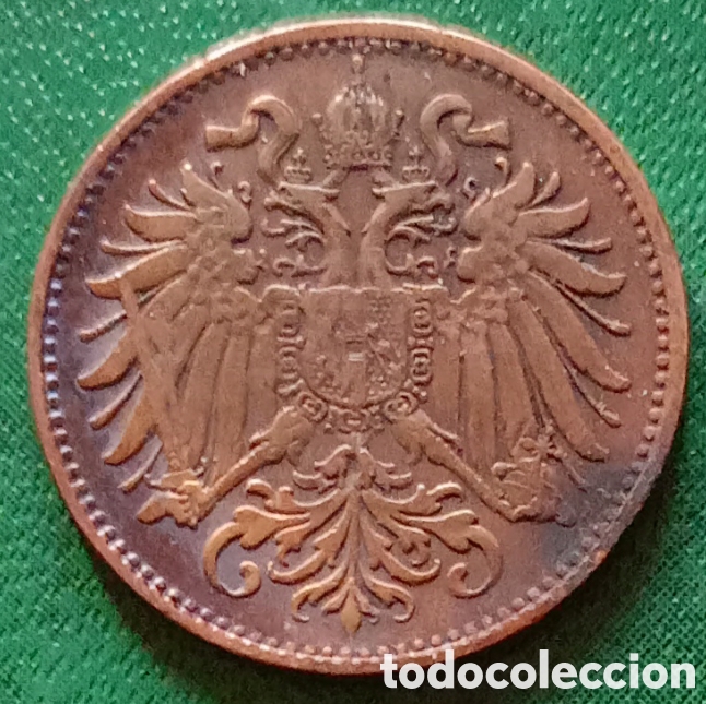 Monedas antiguas de Europa: Austria 1894 - Moneda de 2 Heller - MBC - Foto 2