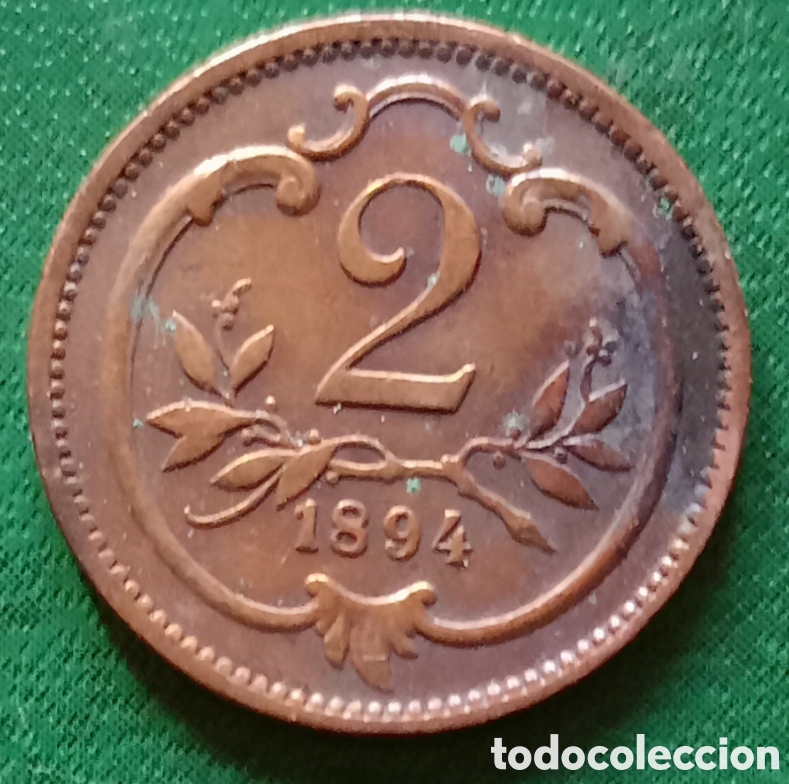 Monedas antiguas de Europa: Austria 1894 - Moneda de 2 Heller - MBC - Foto 1