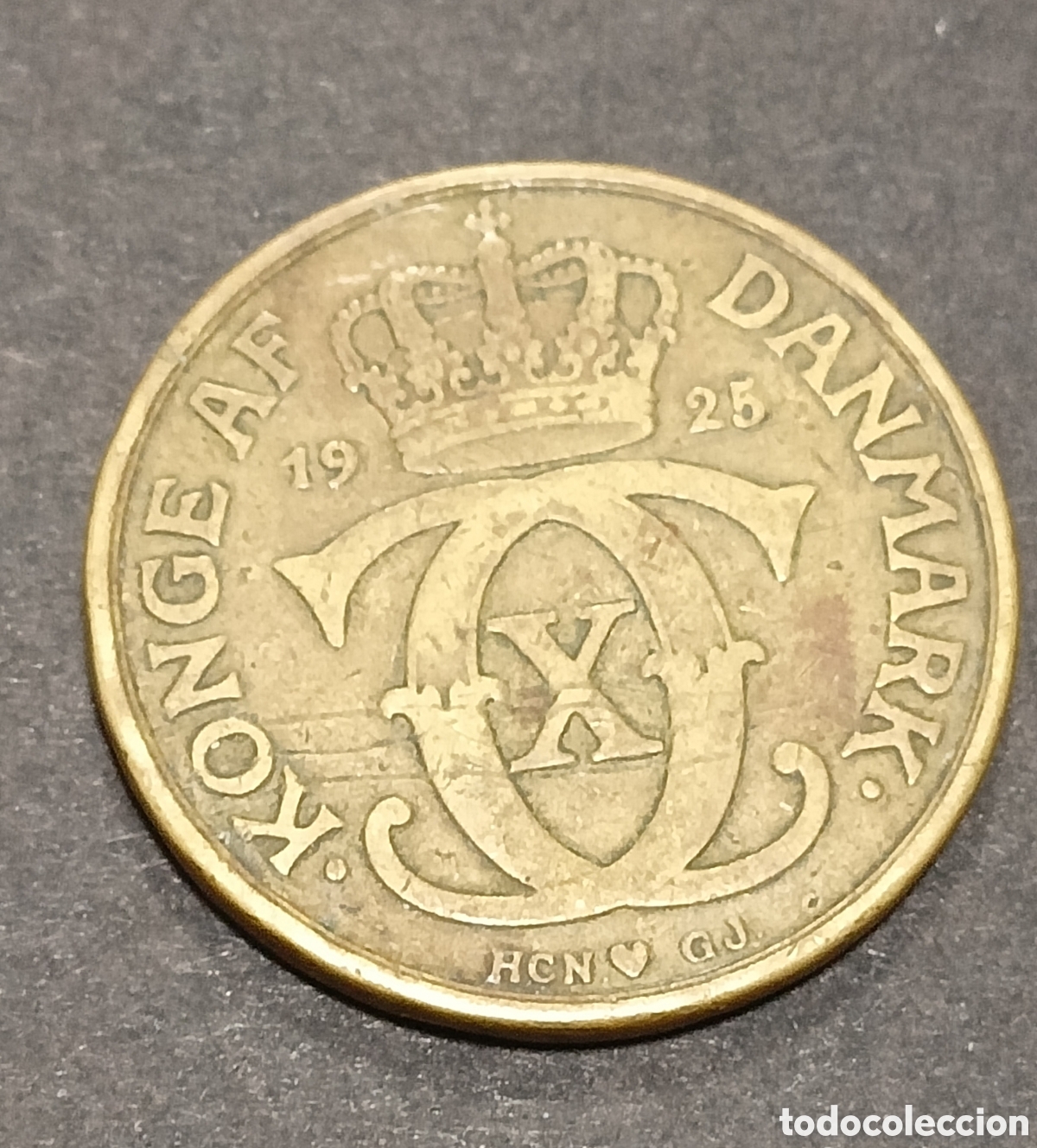 Monedas antiguas de Europa: 2 Coronas Dinamarca. 1925 - Foto 2