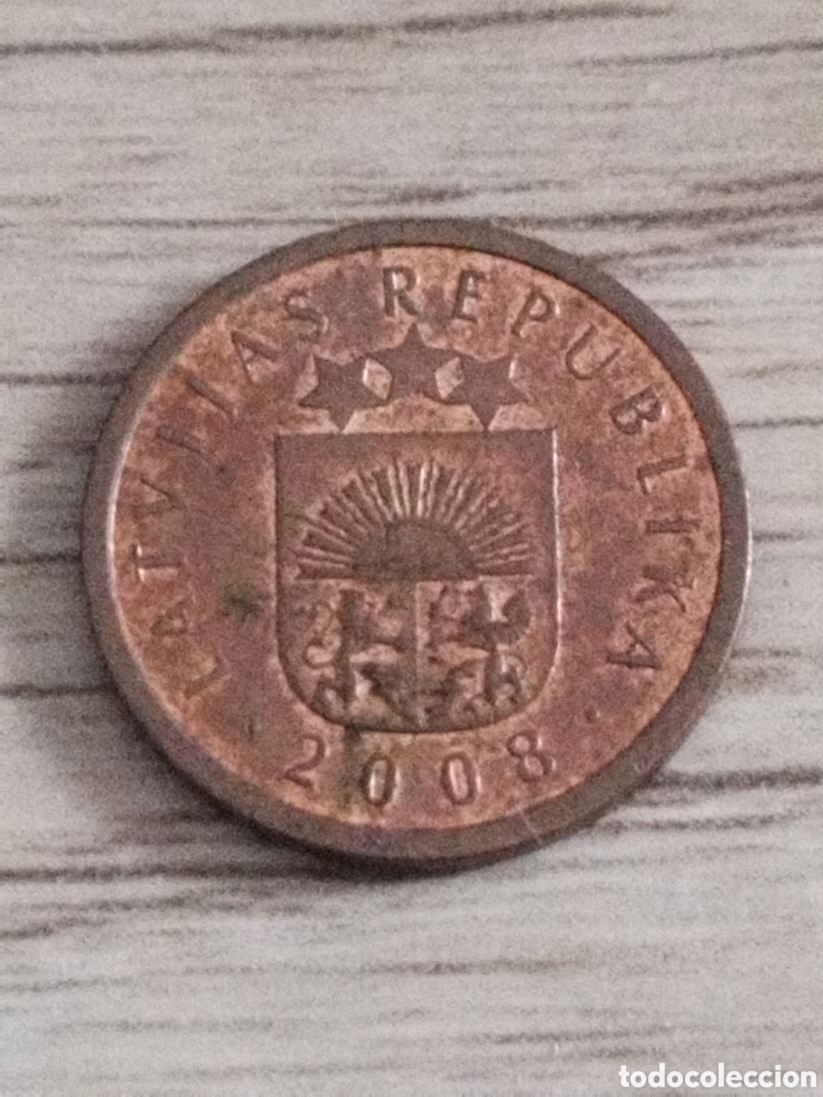 Monedas antiguas de Europa: Letonia 1 c&eacute;ntimo de 2008 km#15 Viena - Foto 1