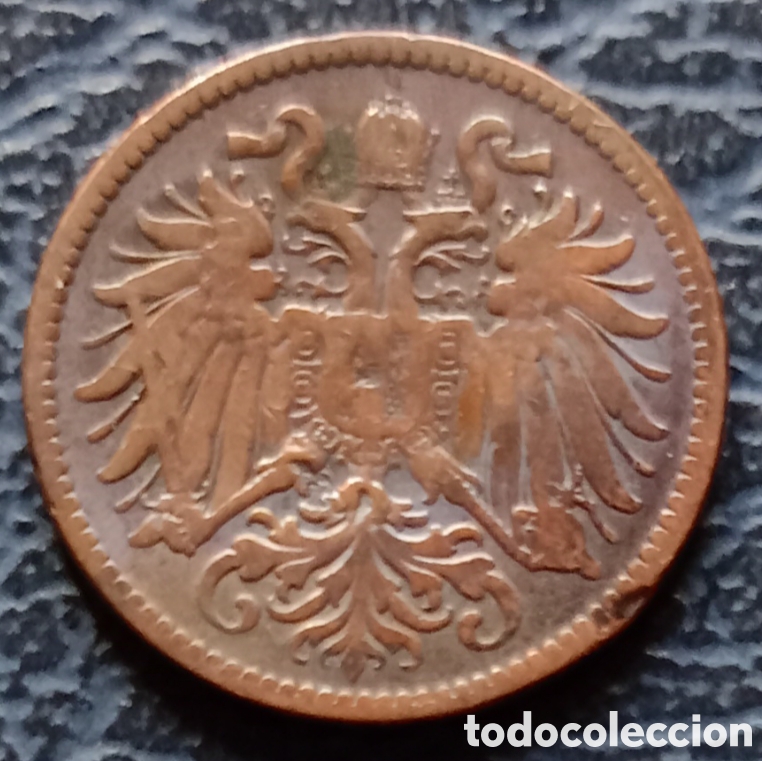 Monedas antiguas de Europa: Austria 1899 - Moneda de 2 Heller - ECB - Foto 2