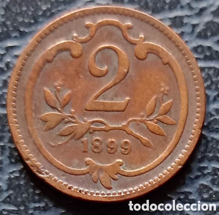 Monedas antiguas de Europa: Austria 1899 - Moneda de 2 Heller - ECB - Foto 1