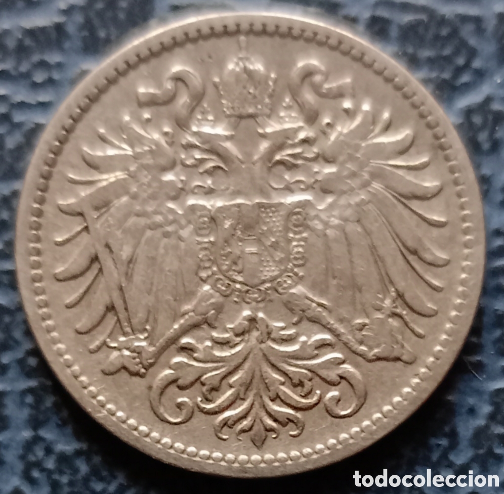 Monedas antiguas de Europa: Austria 1895 - Moneda de 10 Heller - ECB - Foto 2