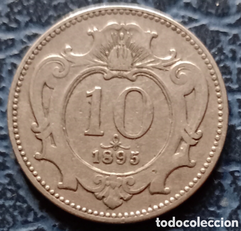 Monedas antiguas de Europa: Austria 1895 - Moneda de 10 Heller - ECB - Foto 1