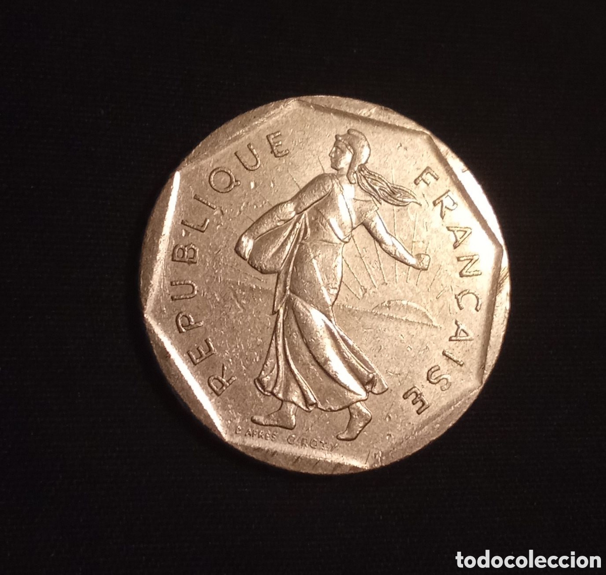 Monedas antiguas de Europa: MONEDA DE DOS FRANCOS DE LA REP&Uacute;BLICA FRANCESA - Foto 1