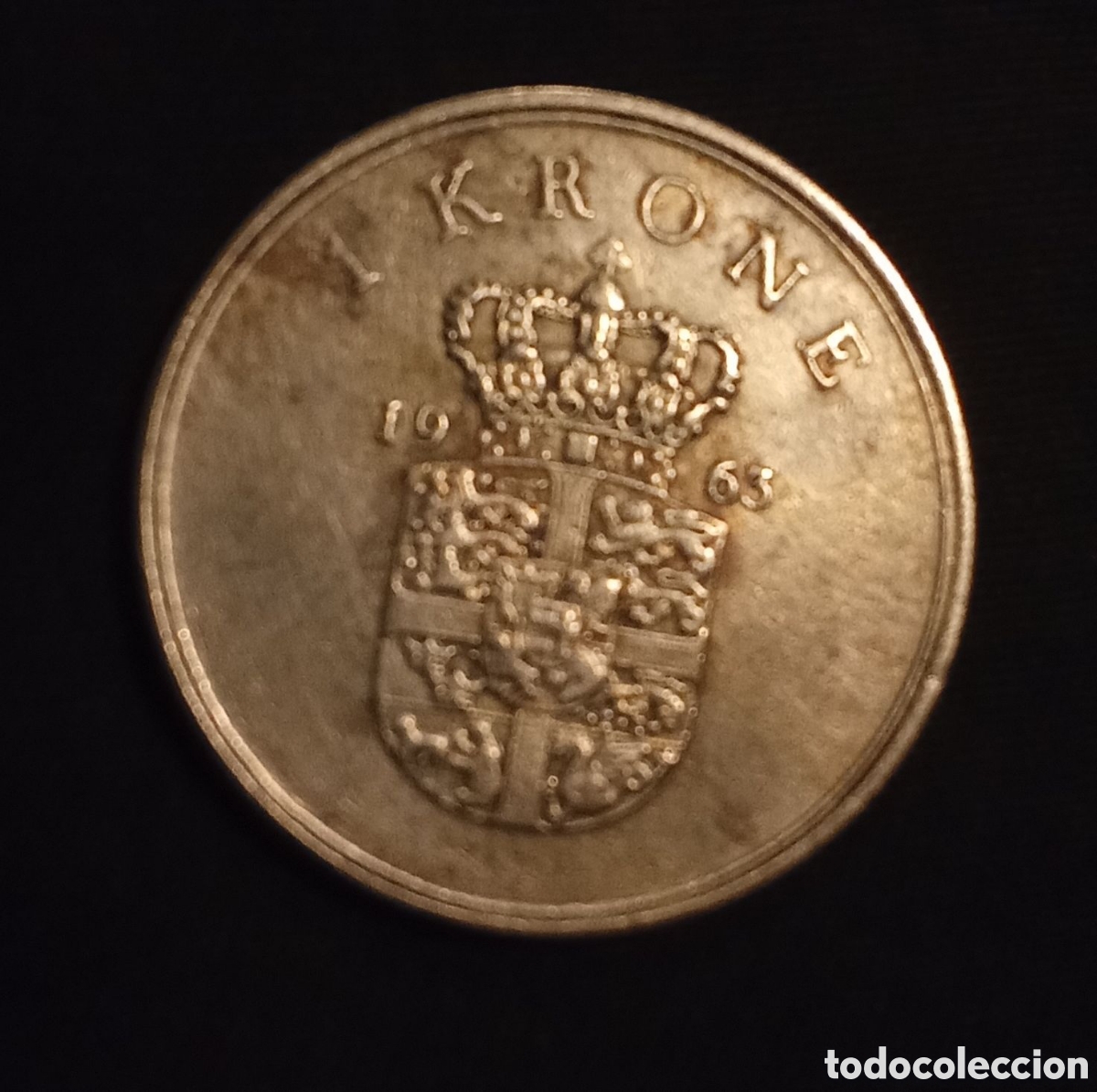 Monedas antiguas de Europa: MONEDA DE DINAMARCA UN KRONE - Foto 2