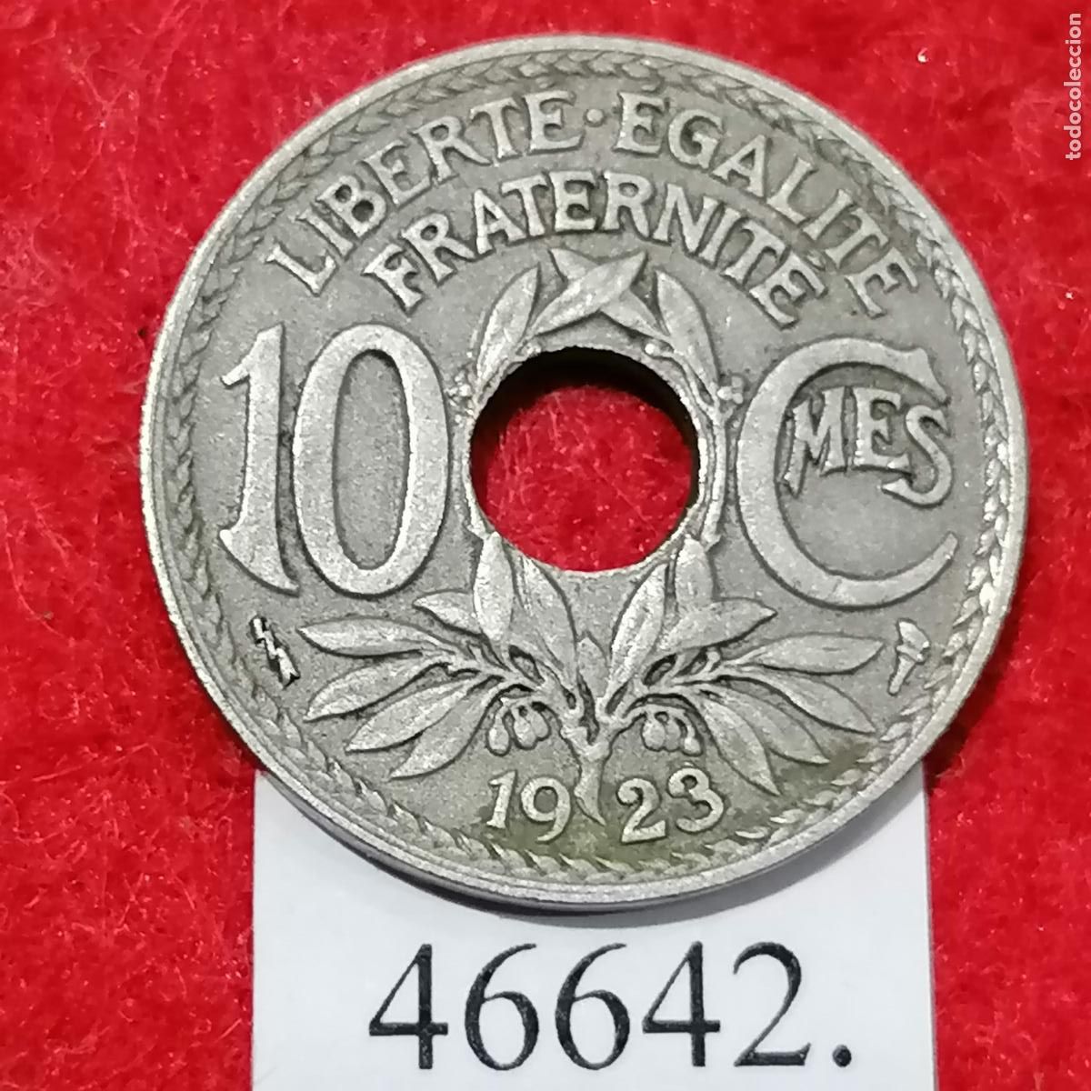Monedas antiguas de Europa: Francia 10 c&eacute;ntimos 1923 - Foto 1