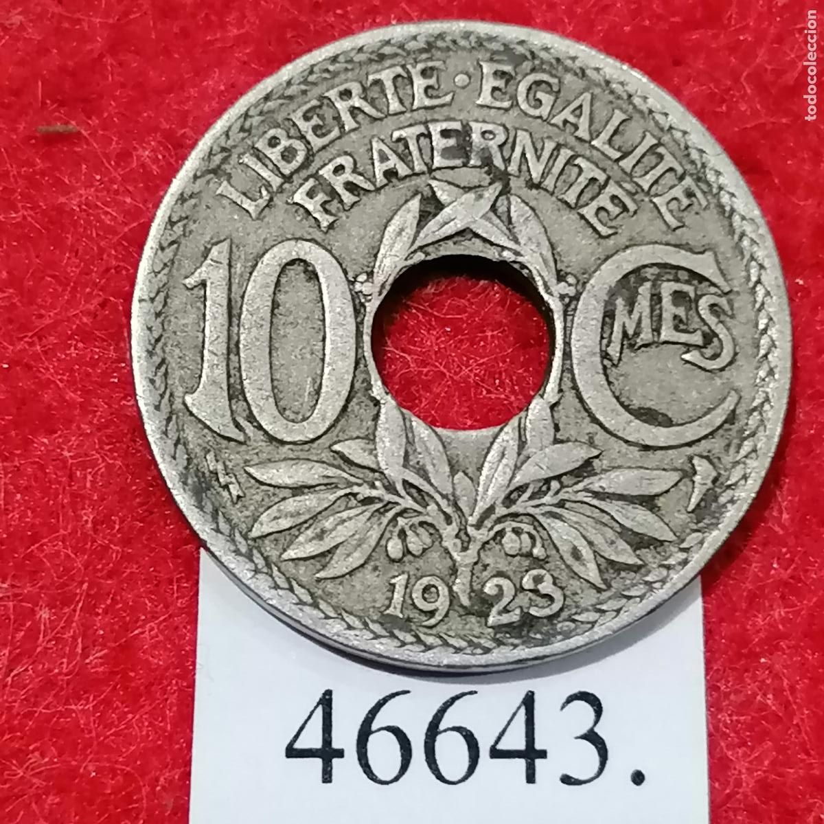 Monedas antiguas de Europa: Francia 10 c&eacute;ntimos 1923 - Foto 1