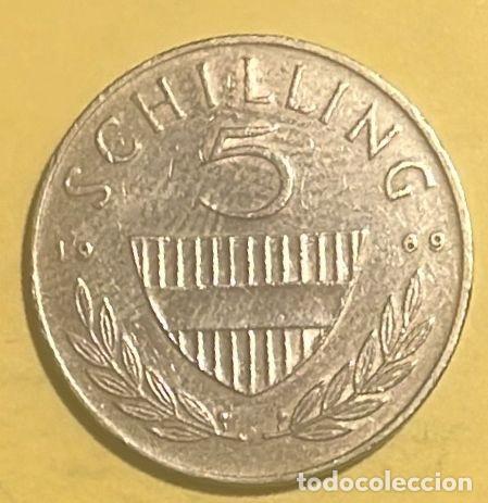 Monedas antiguas de Europa: AUSTRIA 5 SCHILLING 1969. CIRCULADA - Foto 2