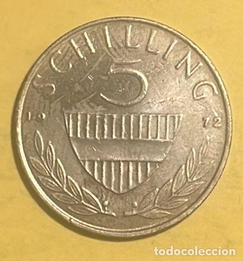 Monedas antiguas de Europa: AUSTRIA 5 SCHILLING 1972. CIRCULADA - Foto 2