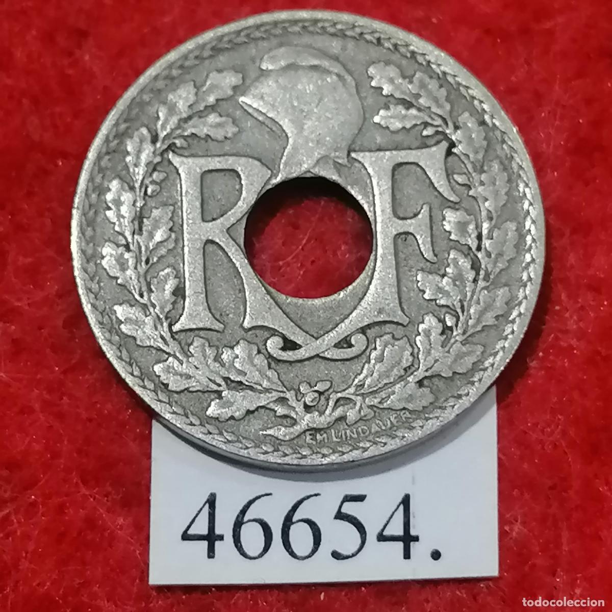 Monedas antiguas de Europa: Francia 10 c&eacute;ntimos 1925 - Foto 2