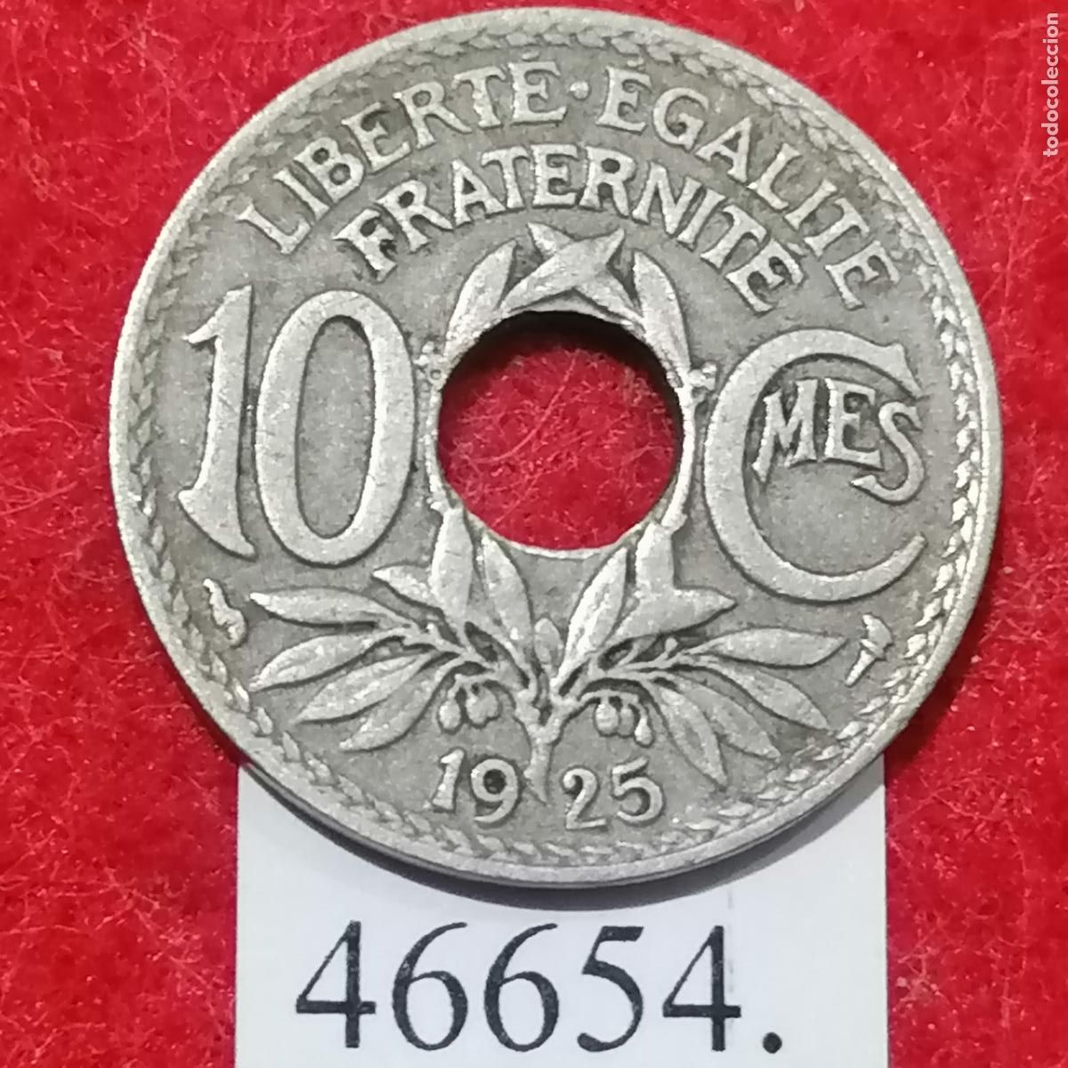 Monedas antiguas de Europa: Francia 10 c&eacute;ntimos 1925 - Foto 1