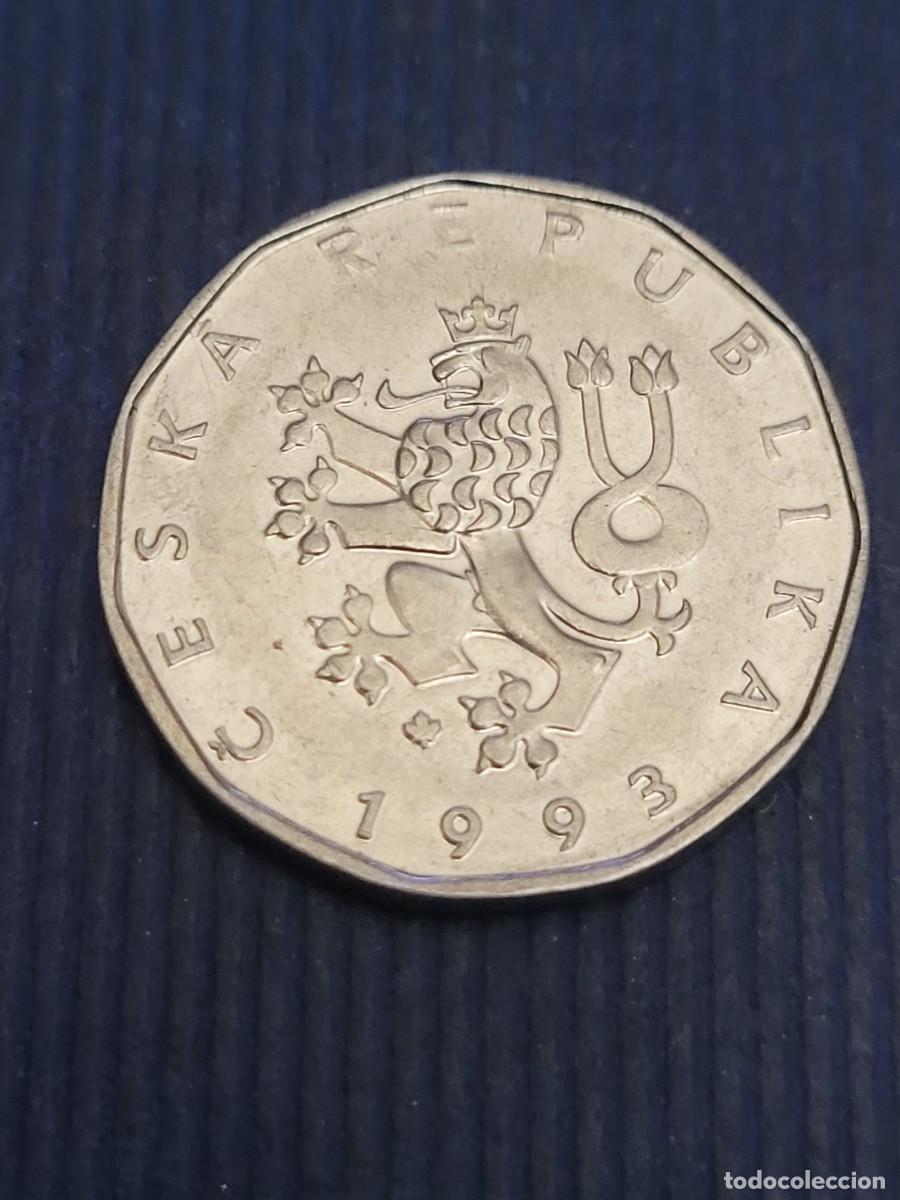 Monedas antiguas de Europa: Moneda 2 coronas 1993 Rep&uacute;blica Checa - Foto 1