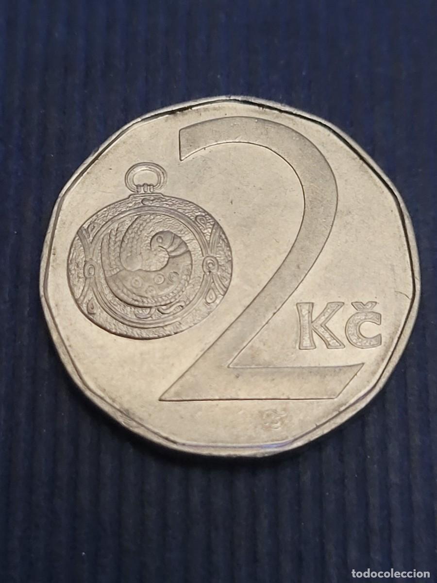 Monedas antiguas de Europa: Moneda 2 coronas 1993 Rep&uacute;blica Checa - Foto 2