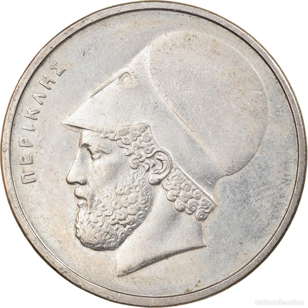 Alte M&uuml;nzen aus Europa: [#746175] Moneda, Grecia, 20 Drachmes, 1986, BC+, Cobre - n&iacute;quel, KM:133