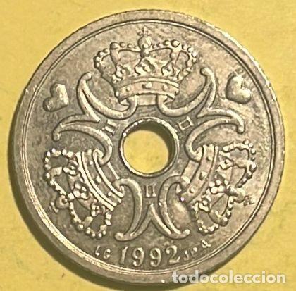 Monedas antiguas de Europa: DINAMARCA 2 CORONAS 1992. CIRCULADA - Foto 2