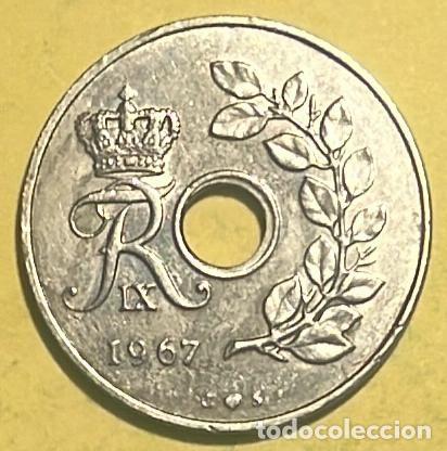 Monedas antiguas de Europa: DINAMARCA 25 ORE 1967. CIRCULADA - Foto 2