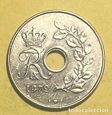 Monedas antiguas de Europa: DINAMARCA 25 ORE 1972. CIRCULADA - Foto 2