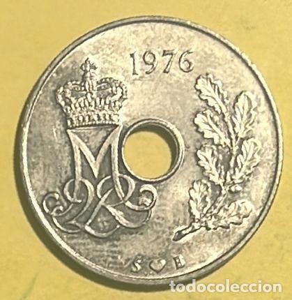 Monedas antiguas de Europa: DINAMARCA 25 ORE 1976. CIRCULADA - Foto 2