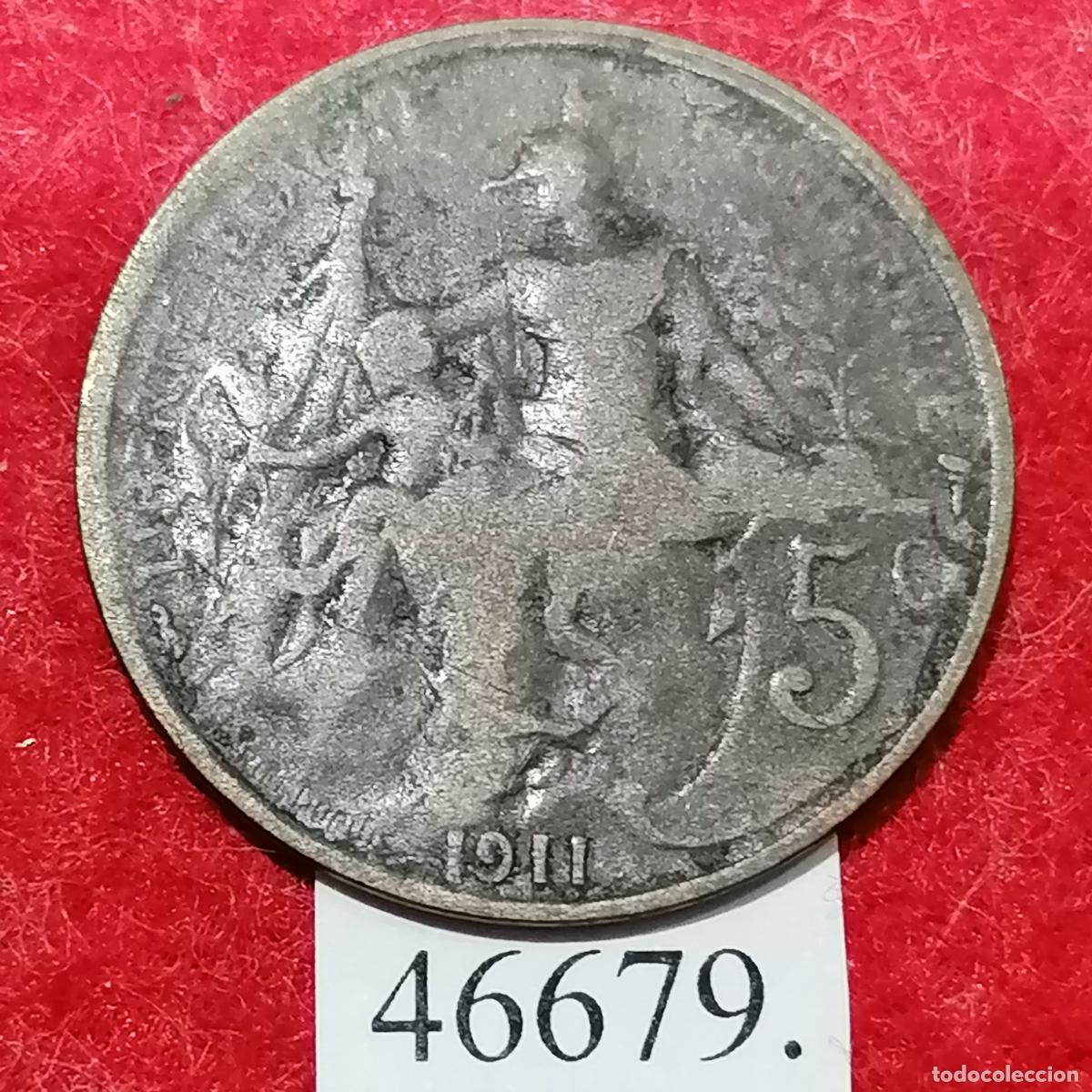 Monedas antiguas de Europa: Francia 5 c&eacute;ntimos 1911 - Foto 2