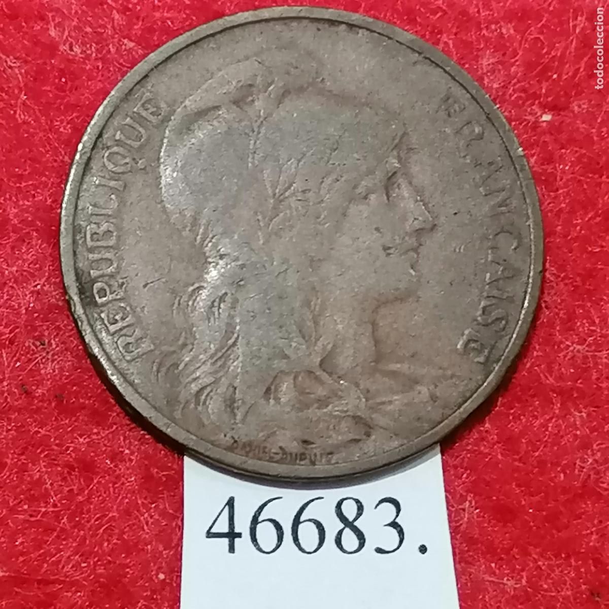 Monedas antiguas de Europa: Francia 5 c&eacute;ntimos 1909 - Foto 1