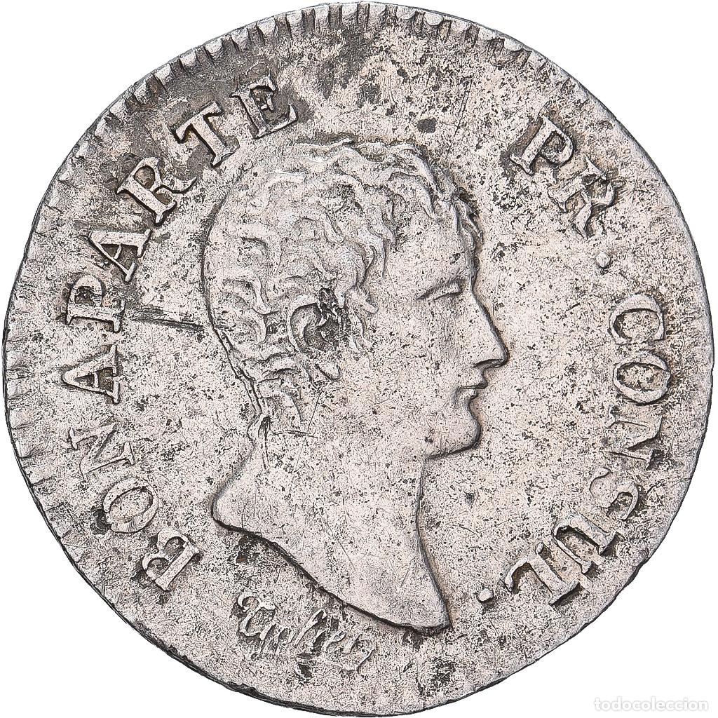 Old Coins of Europe: [#138139] Francia, Napol&eacute;on Bonaparte, Quart, An 12, Paris, Plata, MBC, Gadoury:346